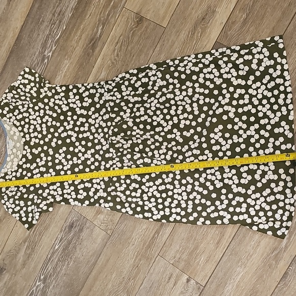 Classic Boden Cotton Green and White Polka Dot Midi Dress, Excellent Condition - Picture 7 of 9